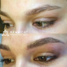 Коррекция бровей и ресниц в салоне «Kawaicat»