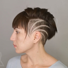 hairtatoo выбривание рисунка на волосах